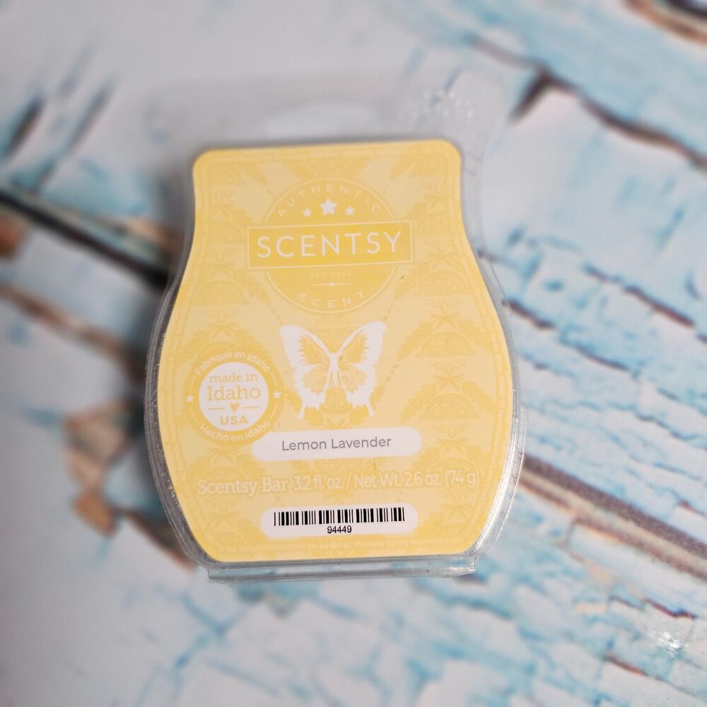 Scentsy Lemon Lavender Wax Bar NEW Fresh Clean Citrus Floral Scent 2.6 oz
